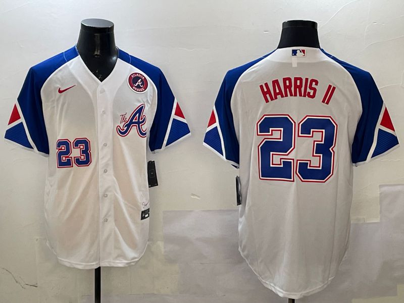 Men Atlanta Braves #23 Harris ii White City Edition 2025 Nike MLB Jersey style 3->atlanta braves->MLB Jersey